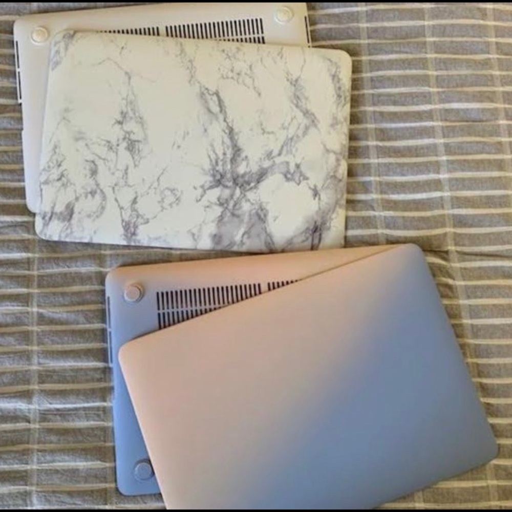 TWO MOSISO Plastic Pattern Hard Shell Laptop Cases